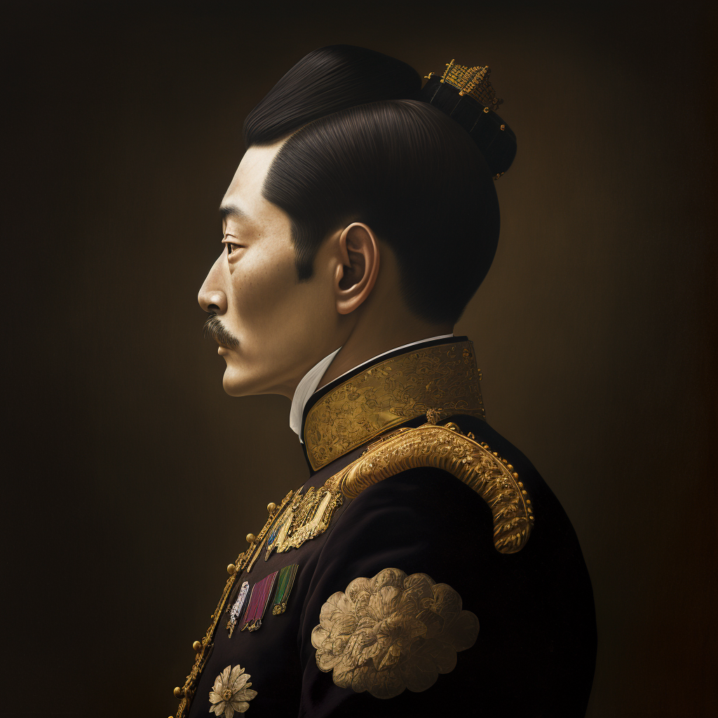 ritratto dell'imperatore giapponese Taisho
