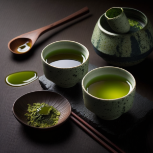 degustazione di tè verde giapponese matcha