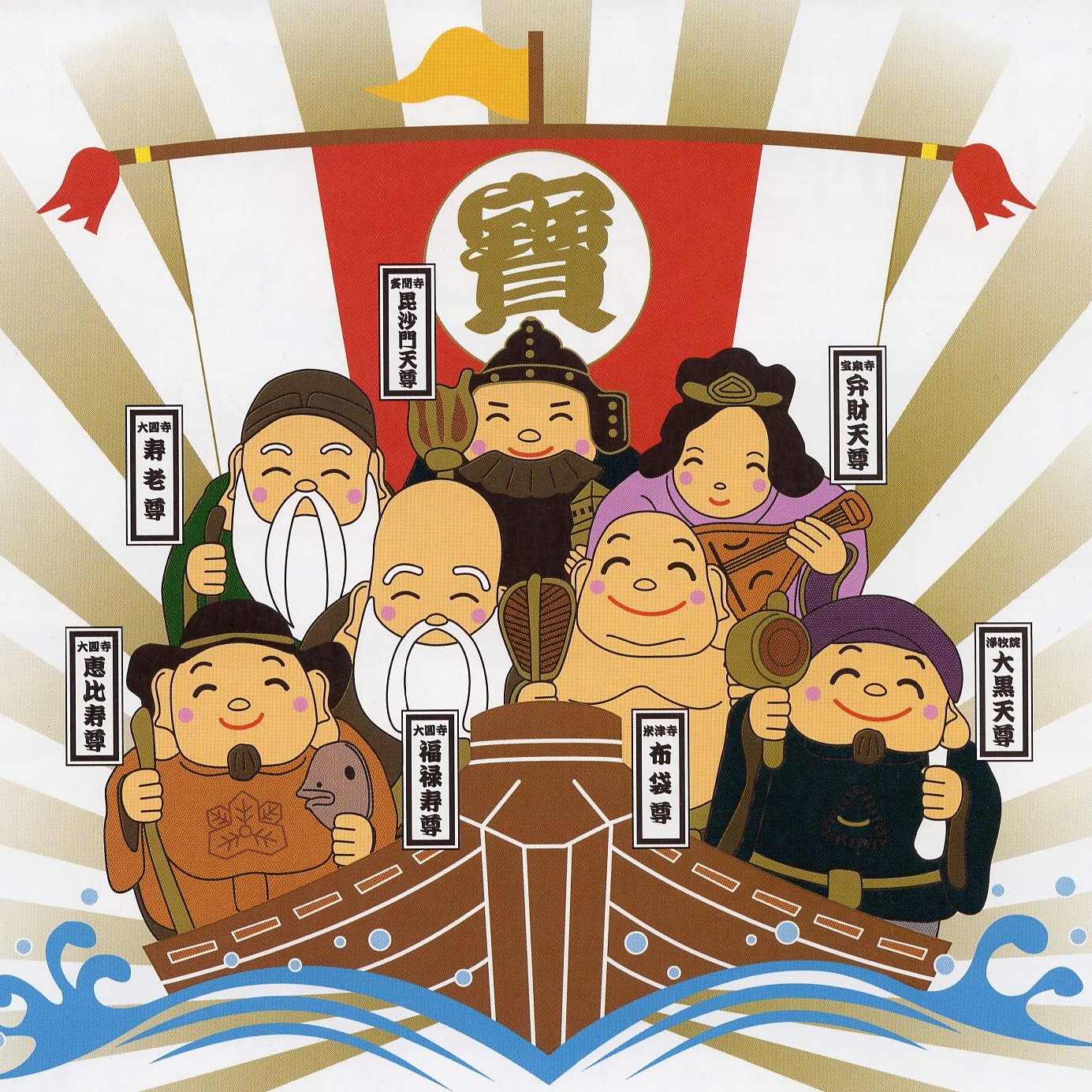 Les Sept Divinités du Bonheur Shichi Fukujin
