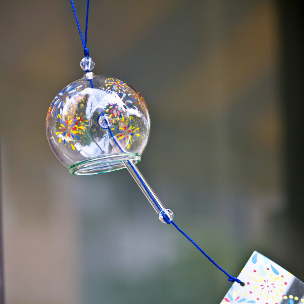 japanese furin glass wind bell