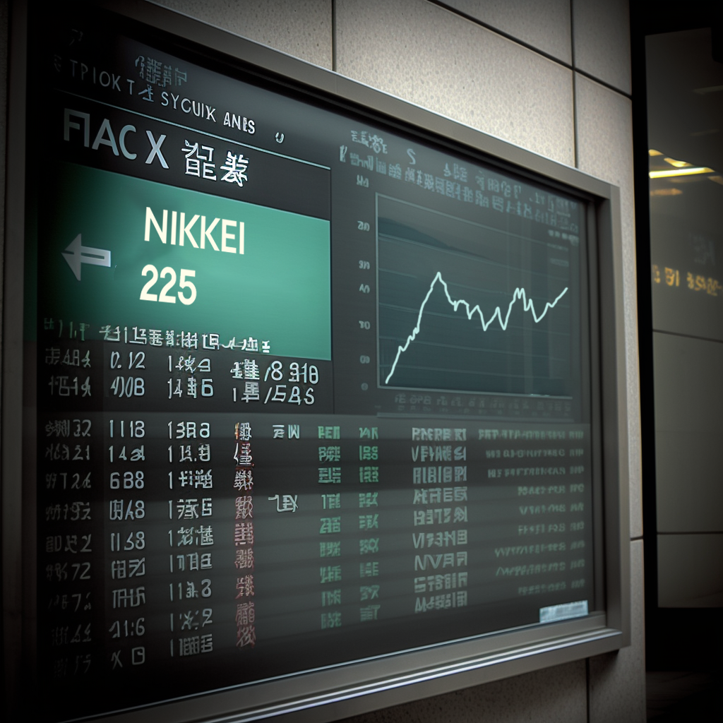 The Nikkei index at the Tokyo Stock Exchange