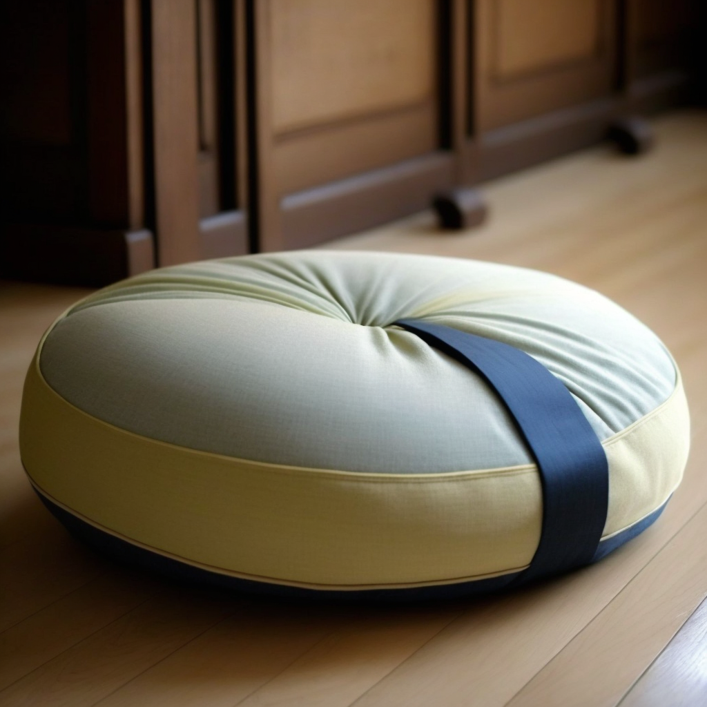 Japanese round zabuton cushion for zazen meditation