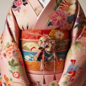 El kimono japonés tradicional