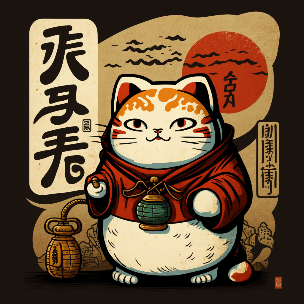 La chat japonais Manekineko