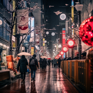 Straßen von Tokio Einkaufsaktivitäten